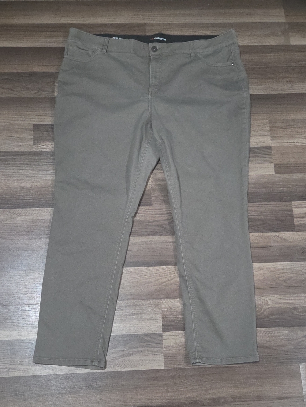 Liz Claiborne Olive Green Stretch Casual Pants Size 24 W